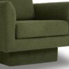 360° Modern Swivel Accent Chair Round Armchair, Thick Padded Single Lounge Sofa Upholstered Comfy - Green - Image 10