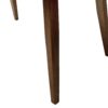 5 Piece Mid Century Dining Set With Walnut Frame, Upholstered Dining Chairs - Light Beige / Walnut - Image 16