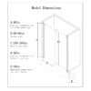 Frameless Single Sliding Shower Door With Soft Close, 5 / 16" Clear Nano Coated Tempered Glass, 60" X 60" - Matte Black - Image 3