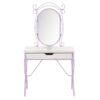 Priya II - Synthetic Leather Vanity Set - White / Purple - Image 4