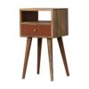 Mini Hand Painted Bedside Table - Brick Red - Image 4