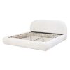 Archie Puffy Grounded - King Upholstered Platform Bed - Almond White - Image 4
