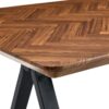 Herringbone Pattern Dining Table A Perfect Match For Modern Minimalist And Industrial Home Styles - Walnut - Image 18
