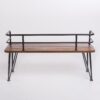 Outdoor Bench With Powder Coated Iron Frame - Teak - Image 6