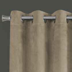 2 Pieces Set, Curtain Panel, Room Darkening, Grommet, Contemporary & Modern - Cream