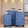 Hardshell Suitcase Spinner Wheels Pp Luggage Sets Lightweight Durable Suitcase With Tsa Lock, 3 Piece Set (20/24/28) - Blue - Image 2