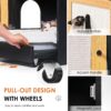 Cat Litter Box Enclosure, Hidden Cat Washroom, Kitty End Table, Litter Cabinet With Sisal Door - Black - Image 6
