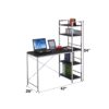 Elvis - Writing Desk With Shelves - Black / Chrome - Image 8