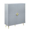 Gaines - High Gloss Accent Cabinet - Gray - Image 2