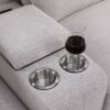 Tina - 8 Piece Upholstered Sectional With Ottoman - Light Gray - Image 3