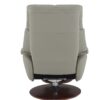 Kandoro - Top Grain Leather Accent Chair With Swivel & Ottoman - Gray - Image 5