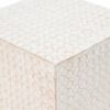 Chic Modern Mgo Cube Side Table With Fluted Design - Antique Brown - Image 8