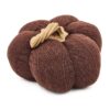 Pumpkin Ornament Decor For Holiday Harvest Festival Fall Festival & Thanksgiving (Set of 2) - Dark Brown - Image 5