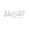 Elegant Marble Bathroom Accessories Set, Genuine Stone, 6 Piece Collection - White / Natural - Image 2