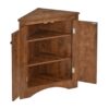 Triangle Bathroom Storage Cabinet With Adjustable Shelves, Freestanding Floor Cabinet For Home Kitchen - Brown - Image 15