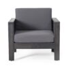 Acacia Wood Loveseat And Coffee Table Set With Cushions - Gray - Image 10