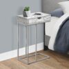 Accent Table, C - Shaped, Contemporary / Modern - White - Image 2