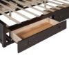 Queen Size Bed With All In One Cabinet, Shelf And Sockets - Espresso - Image 10
