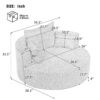 360° Swivel Chair Accent Barrel Chair Swivel Round Sofa Chair With 3 Removable Pillows For Living Room, Office And Hotel - Gray - Image 3