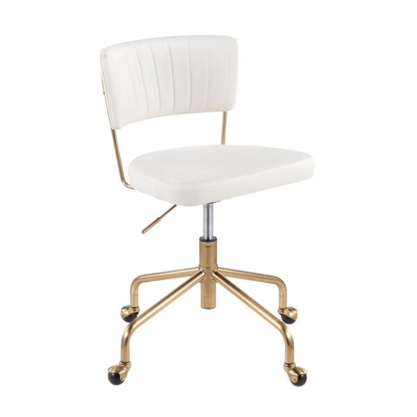 Tania - Contemporary Task Chair - Gold / Cream