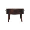 Rounded Coffee Table - Walnut - Image 2