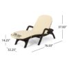 Mikael - Wicker Like Chaise Lounge With Cushion For Outdoor Relaxation - Dark Brown - Image 5