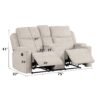 Galya - Motion Loveseat With Console - Light Gray - Image 8