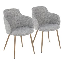 Boyne - Contemporary Chair (Set of 2) - Antique Copper / Dark Gray