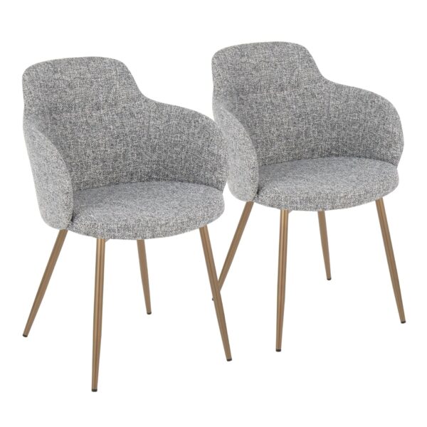 Boyne - Contemporary Chair (Set of 2) - Antique Copper / Dark Gray