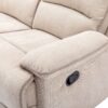 Modern Manual Reclining Living Room Furniture Set With USB Ports, Hidden Storage, Led Light Strip And 2 Cup Holders - Cream - Image 23