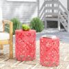 Metal (Set of 2) End Table - Coral - Image 4