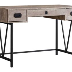 Computer Desk For Home Office, Laptop, Storage Drawers, Transitional - Taupe