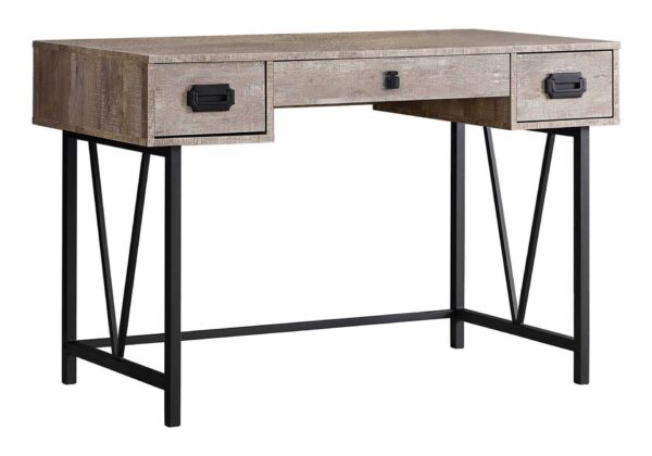 Computer Desk For Home Office, Laptop, Storage Drawers, Transitional - Taupe