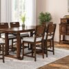 Casual Counter Height Double Pedestal Dining Table - Brown - Image 5