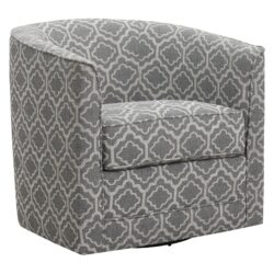 Little - Abstract Swivel Accent Chair - Gray