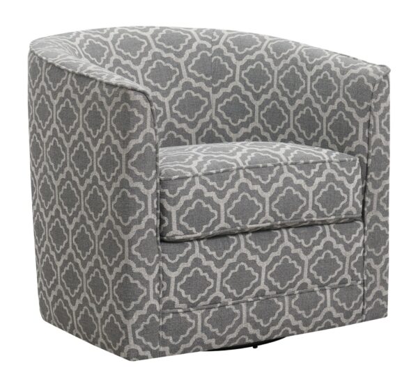 Little - Abstract Swivel Accent Chair - Gray