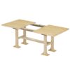 Topmax - 6 Piece Farmhouse Extendable Dining Table Set Trestle Kitchen Table Set With Removable Leaf And Upholstered Dining Chair And Bench For Dining Room - Natural - Image 15
