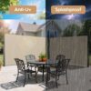 Retractable Side Awning Waterproof And UV Resistant Roll Up Privacy Screen For Balcony - Beige - Image 10