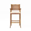 Barstool With Soft Curved Lines And Sturdy Frame (Set of 2) - Brown - Image 6