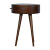 Nordic Circular Nightstand - Chestnut - Image 9