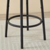 3 Piece Round Dining Table, Two-Level Small Dining Table With Storage, Bar Table, Two Upholstered Bar Chairs With Backrest - Antique Brown / Black - Image 7