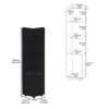 Corner Cabinet Tall With 3 Tier Shelf And 2 Door - Black - Image 4