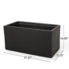 Modern Outdoor Planter - Black - Image 2