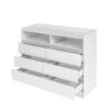 6 Drawer Dresser For Bedroom With LED Lights, Sturdy Frame - White - Image 16