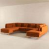 Brooke - U Shape Corner Sofa - Orange - Image 4