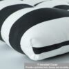 2 Piece High Back Patio Chair Cushion Set, Tufted Adirondack And Rocking Chair Cushions For Garden, Porch Or Office Use - Black / White - Image 8