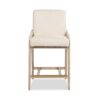 Arizona - Solid Ash Upholstered Counter Stool With Rope Detail - Creme De La Creme White - Image 3