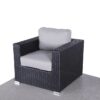 Patio Chair With Cushions, Durable Construction - Gray Mix - Image 2
