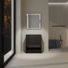 30 Inches Modern Freestanding Bathroom Vanity With 2 Doors (Excluding Sink) - Dark Oak - Image 3