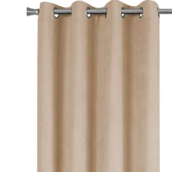 2 Pieces Set, Curtain Panel, Room Darkening, Grommet, Micro Suede, Contemporary & Modern - Brown